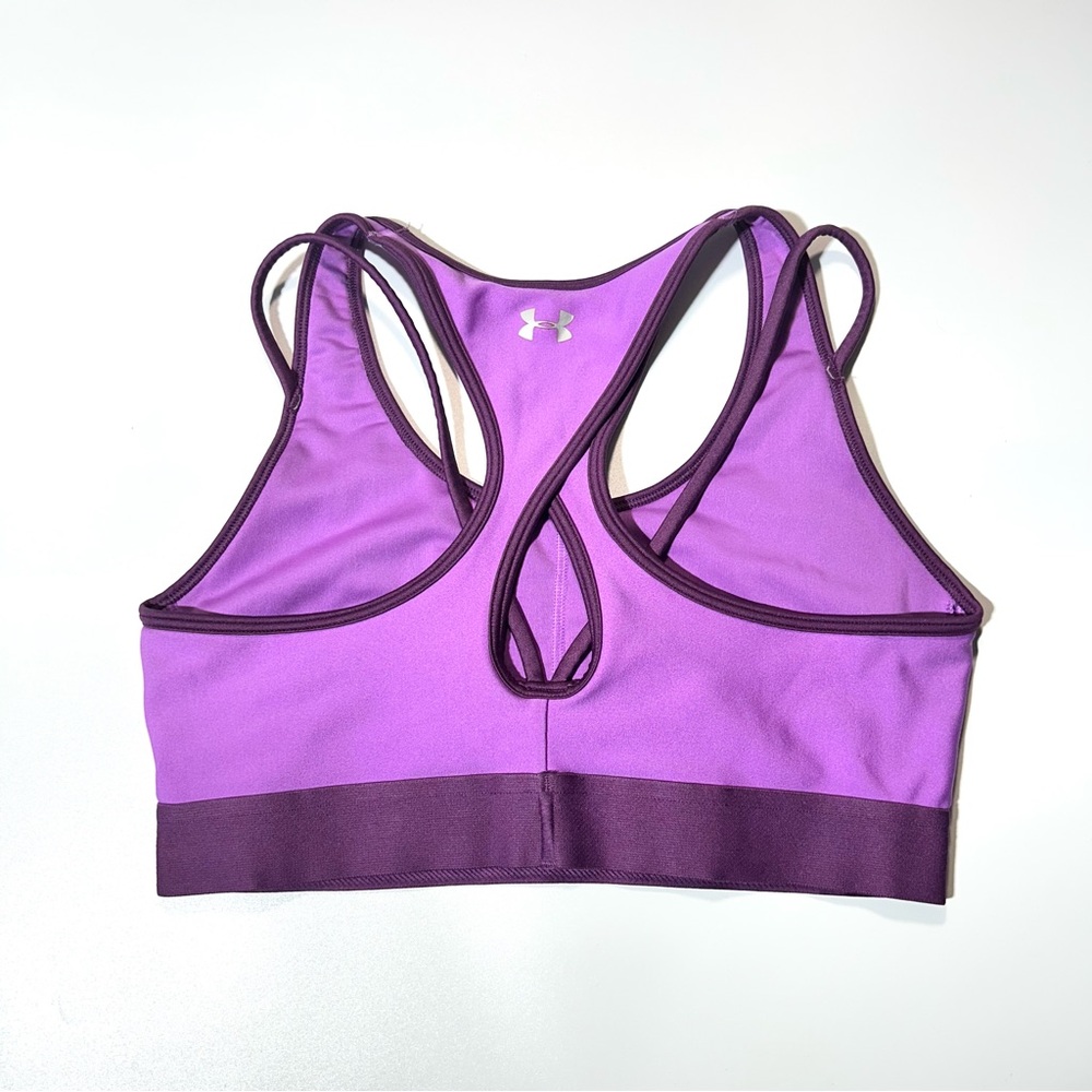 Under Armour sports bra Mid Keyhole Compression Sports Bra purple women size M - Picture 2 of 4